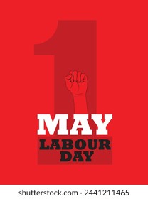 1 may - labour day. vector happy labour day poster or banner