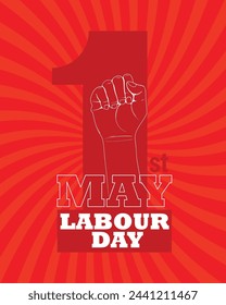 1 may - labour day. vector happy labour day poster or banner