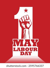 1 may - labour day. vector happy labour day poster or banner