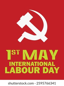 1 may - labour day. vector happy labour day poster or banner
