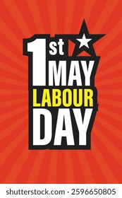 1 may - labour day. vector happy labour day poster or banner