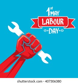 1 may - labour day. vector labour day poster or banner