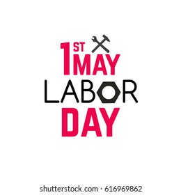 1 may - labour day. vector labour day poster or banner