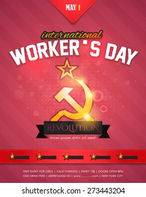 1 May Worker's Day Poster, Flyer
