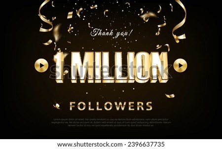 1 million 3d rendering gold text effect transparent vector