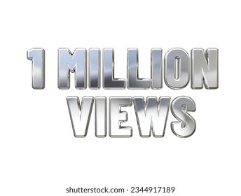 1 million 3d rendering text effect transparent vector