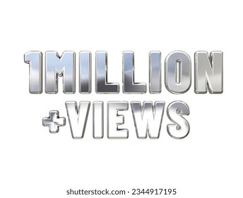 1 million 3d rendering text effect transparent vector