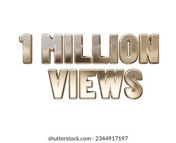 1 million 3d rendering text effect transparent vector