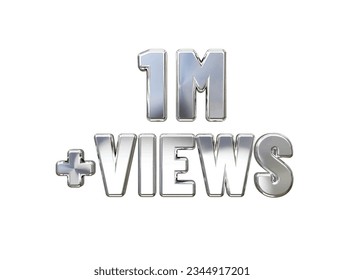 1 million 3d rendering text effect transparent vector