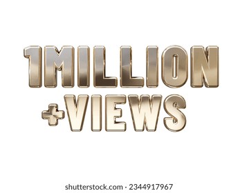 1 million 3d rendering text effect transparent vector