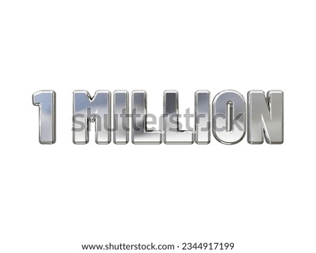 1 million 3d rendering text effect transparent vector