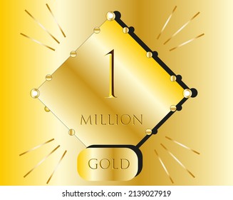 1 million. gold bar vector