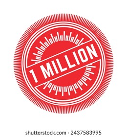 1 Million Rubber stamp Design art Illustration 