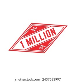 1 Million Rubber stamp Design art Illustration 