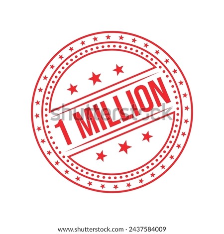 1 Million Rubber stamp Design art Illustration 