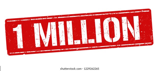 1 Million Sign Or Stamp On White Background, Vector Illustration