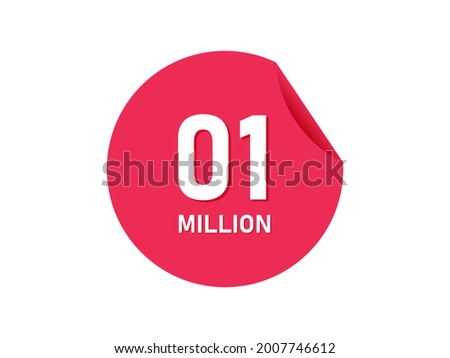 1 million texts on the white background