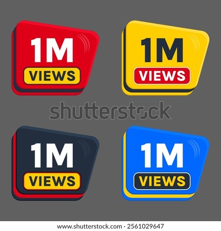 1 million views badge design