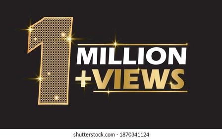 1 million views label clipart for thumbnail design 25384542 Vector Art at  Vecteezy