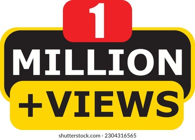 1 Million Views vector Transparent Images