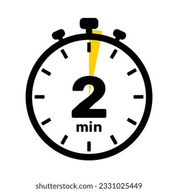 1 Minutes Analog Clock Icon white background .