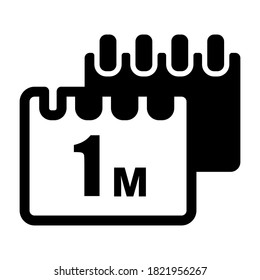 1 Monat zu gehen, 1 Monat freie Vektorsymbol-Illustration