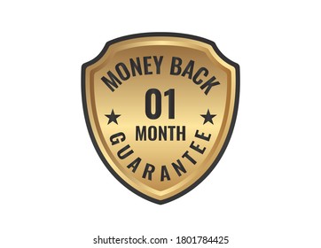 1 month Money Back Guarantee vector image