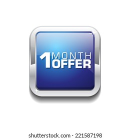1 Month Offer Colorful Vector Icon Design