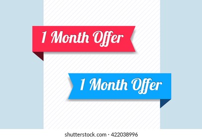 1 Month Offer Ribbons
