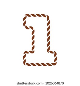1 Navy Rope Letter Logo Icon Design