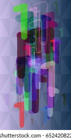 1 Number background template