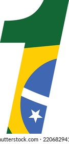 1 number brazil flag numero um brasil