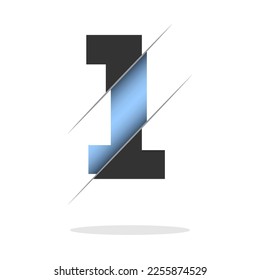 1 number cut design for decorative design. 3d art wallpaper. Vintage vector ornament template.