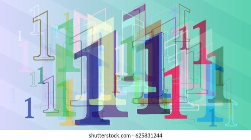 1 Number design background