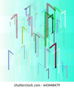 1 Number design vector