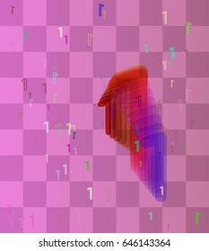 1 Number design vector