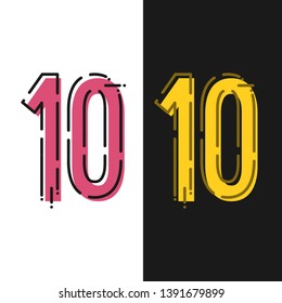 1 number design vector illustration. Design for anniversary celebration. Design for banner, advertising, poster, greeting cards or print.