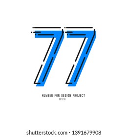 1 number design vector illustration. Design for anniversary celebration. Design for banner, advertising, poster, greeting cards or print.
