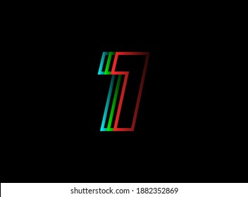 1 number font fast, speed motion logo. Sport style futuristic oblique design for   delivery posters, industrial, racing identify and more