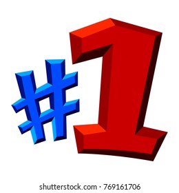 #1 Number One Logo Text Graphic