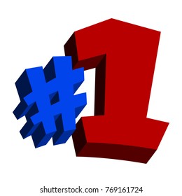 #1 Number One Logo Text Graphic