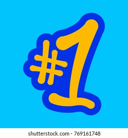#1 Number One Logo Text Graphic