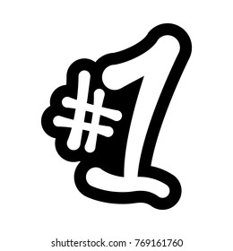 #1 Number One Logo Text Graphic