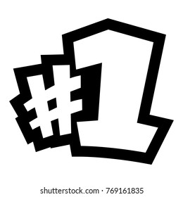 #1 Number One Logo Text Graphic