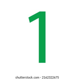 1 NUMBER SIMPLE CLIP ART VECTOR ILLUSTRATION 