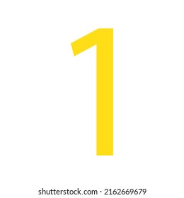 1 NUMBER SIMPLE CLIP ART VECTOR ILLUSTRATION 