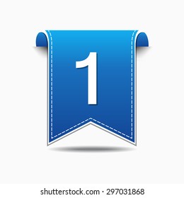 1 Number Vector blue Web Icon