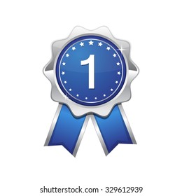 1 Number Vector blue Web Icon