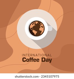 1 October International coffee day vector. World Coffee day vector illustration.