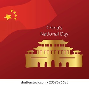 1 october is National Day of the Peoples Republic of China vector

